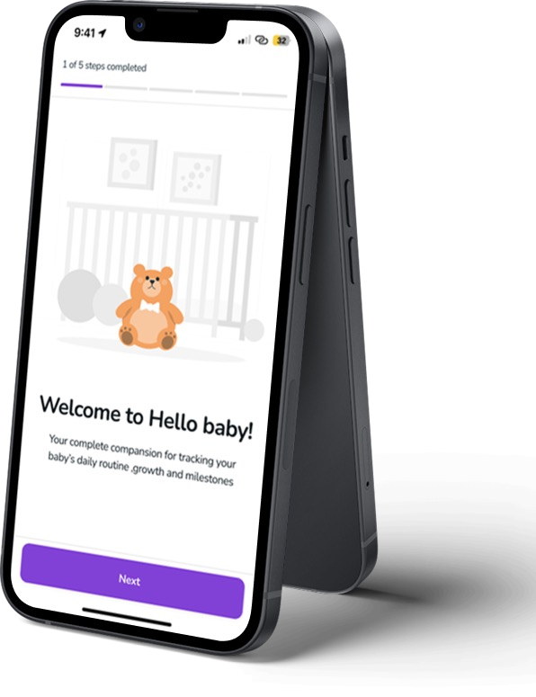 Hello Baby onboarding screen